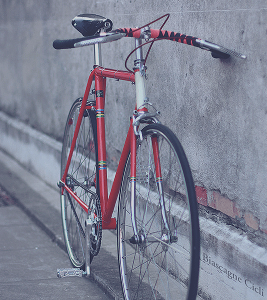 Buy red vintage bicycle